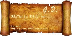 Gábris Diána névjegykártya