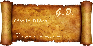 Gábris Diána névjegykártya