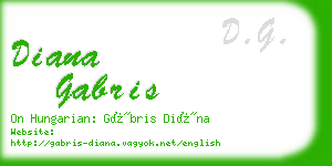 diana gabris business card